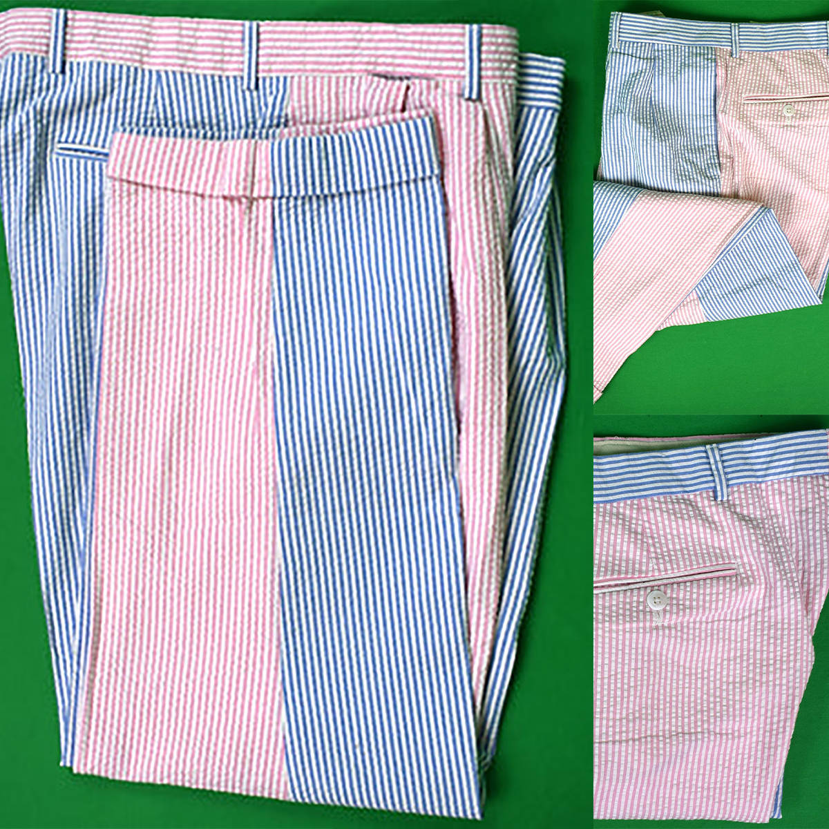 Tall Men Formal Wear - Pantaloni da Uomo Comodi in Seersucker,