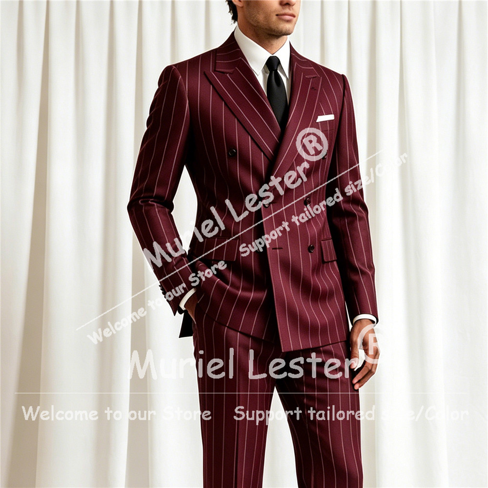 Men'S Formal Wear Attire - Elegante Completo a Righe da Uomo,