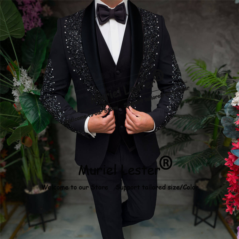 Men'S Formal Wear Attire - Abiti da uomo con cristalli scintillanti