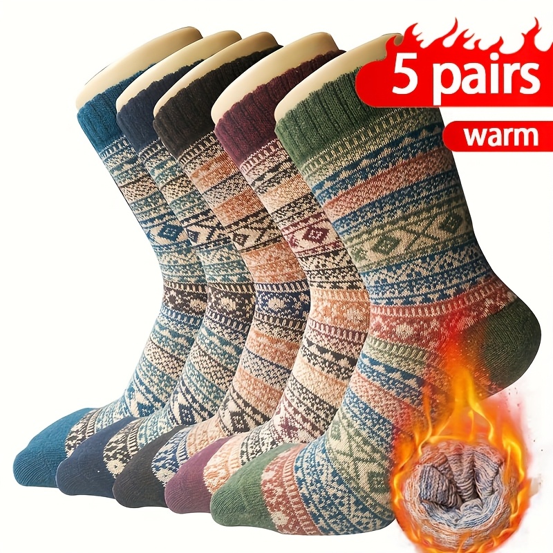 Sock Garter Men - 5 paia di calzini invernali retrò