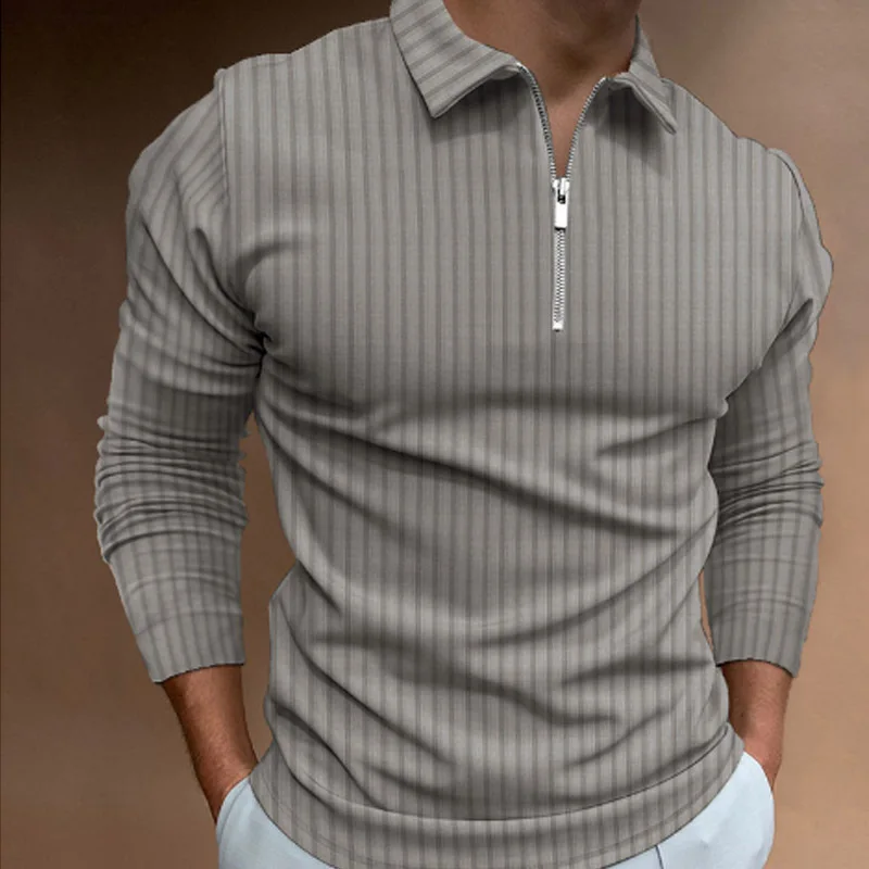 Polo a Maniche Lunghe a Righe  - Men'S Polo Formal Wear recensione e prezzo
