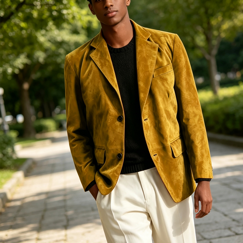 Blazer da Uomo in Finta Pelle  - Men Formal Wear Jacket recensione e prezzo