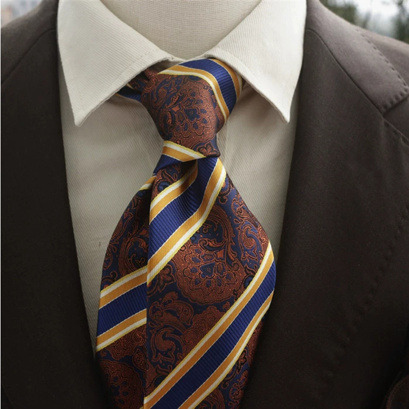 New Trendy Navy Marrone Cravat - Men Formal Wear With Tie recensione e prezzo